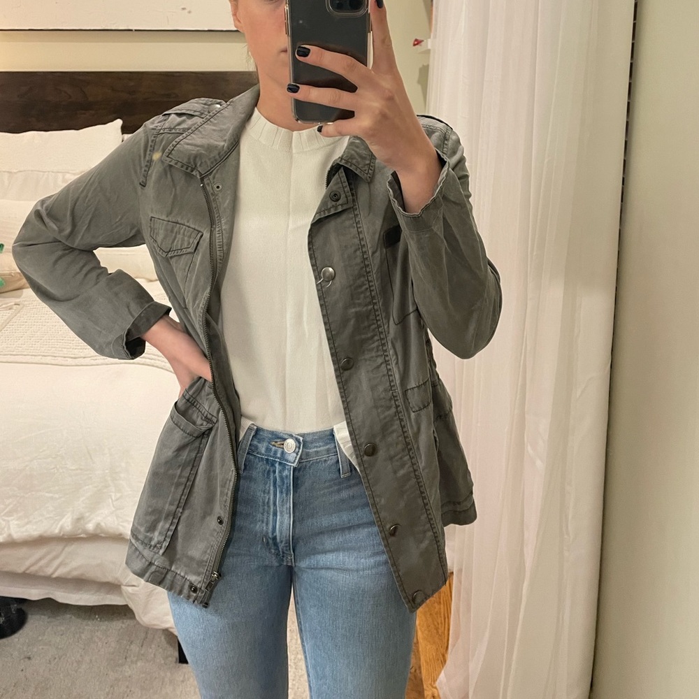 Nordstrom gray military jacket